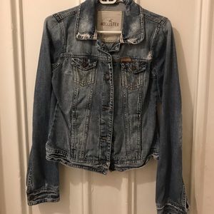 Distressed Hollister jean jacket Size L